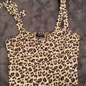 Cheeta print crop top/tang top!